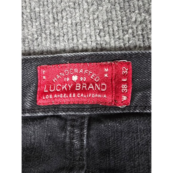 Lucky Brand Men Jeans 38x32 Authentic Skinny Dark Wash Denim Pants - Picture 8 of 9